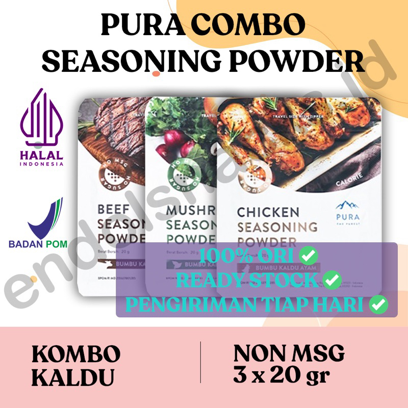 

[READY STOCK] BUNDLE 3 VARIAN PURA SEASONING KALDU AYAM KAMPUNG SAPI JAMUR 20gr