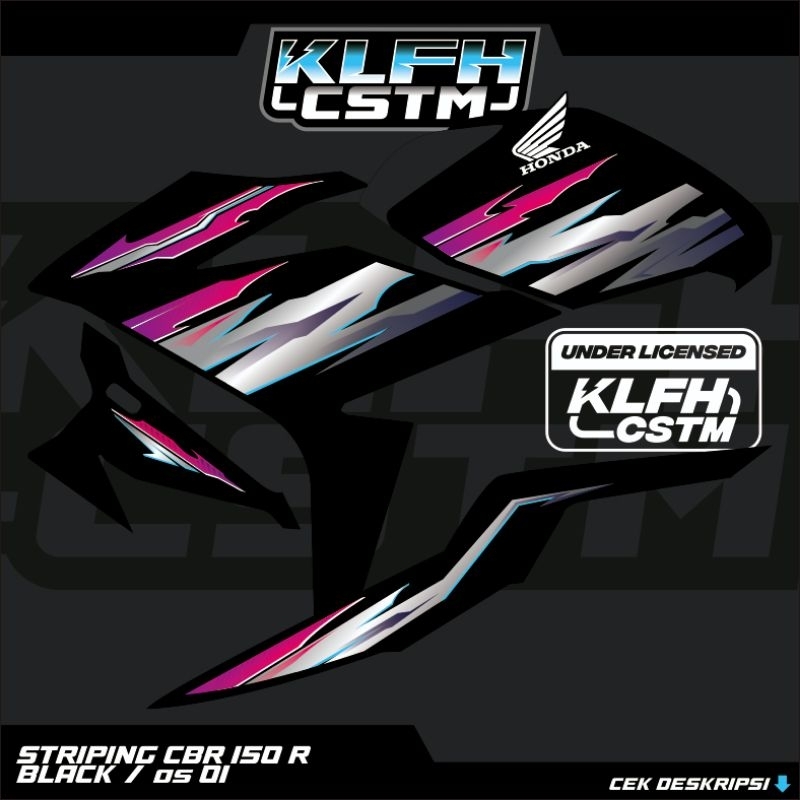 KLFHCSTM - STRIPING CBR150R PADLEPOP STIKER CBR150R STRIPING CUSTOM CBR150R