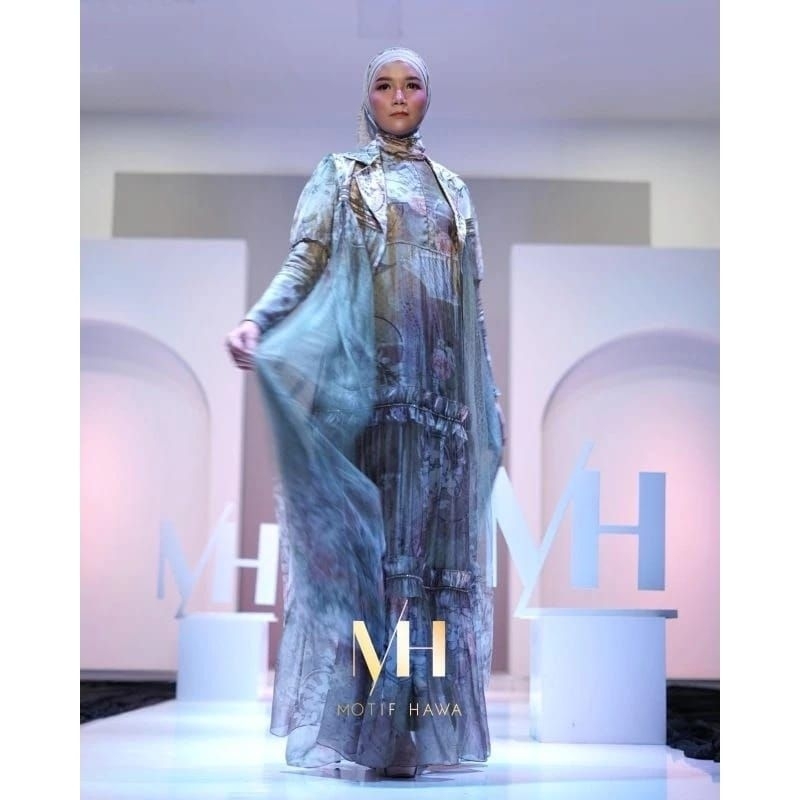 [MOTIF HAWA] GAMIS SYARI / DRESS SET TERBARU " TIMELESS 3IN1 SAGE GREEN" By MotifHawa Official
