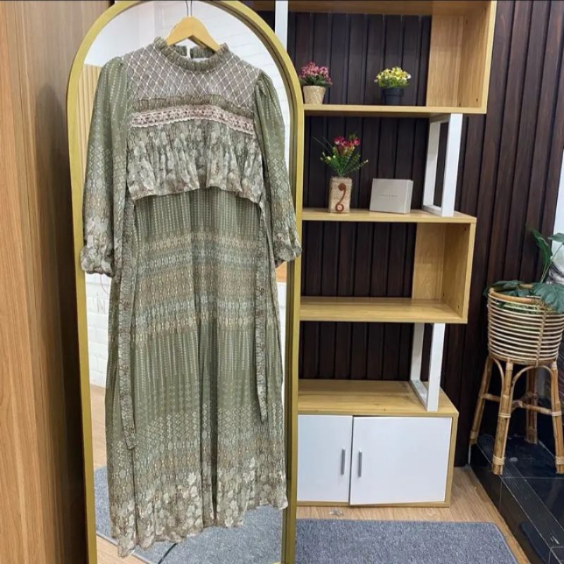 Preloved dirla gamis pleats ori by fatunhijabs