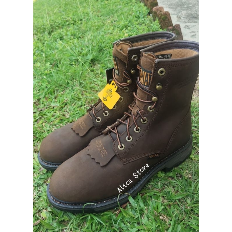 ARIAT WorkHog 8" Waterproof Composite Toe Work Boot - Safety Shoes Size 42. Kondisi Baru, No Box #Bo