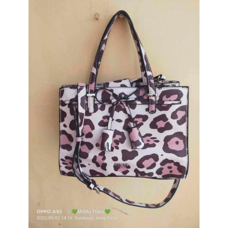 preloved pl second tas guess leopard ori toko