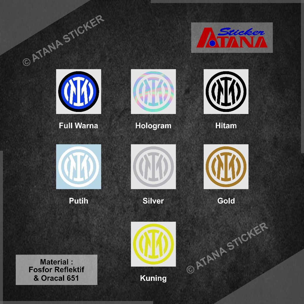 Stiker Cutting Inter Milan Logo Emblem Bola Intermilan Internazionale Interisti I Nerazzurri Footbal