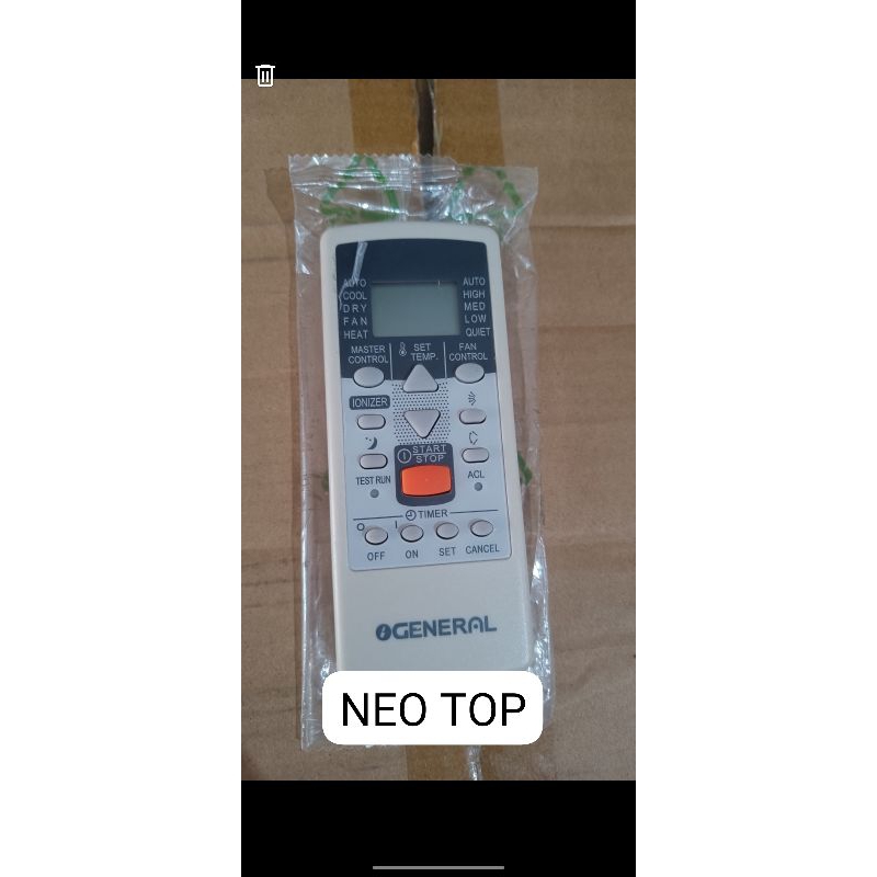 Remote ac General/remot ac Fujitsu/General AR-JE6