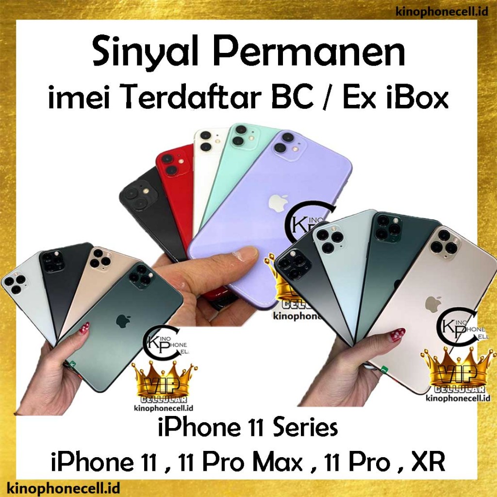 Terdaftar BC iPhone 11 Pro Max - 11 Pro - 11 - XR IMEI Terdaftar BeaCukai / Ex iBox 64GB 128GB 256GB 512GB Second Bekas Resmi