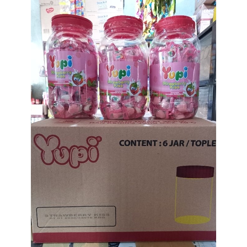 

YUPI TOPLES YUPI STRAWBERRY KISS JAR 300GR ORIGINAL