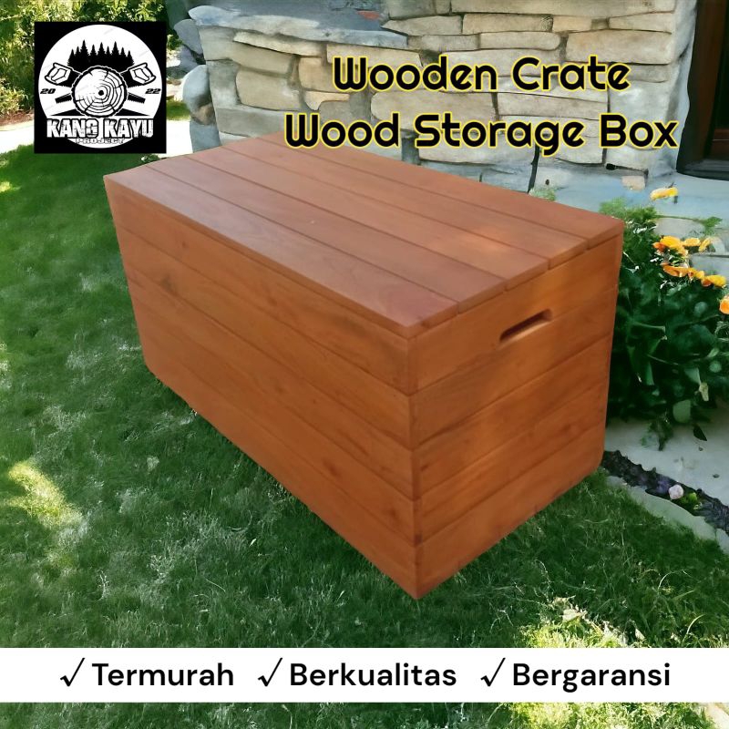 wooden crate krat kayu peti kayu tempat penyimpanan serbaguna