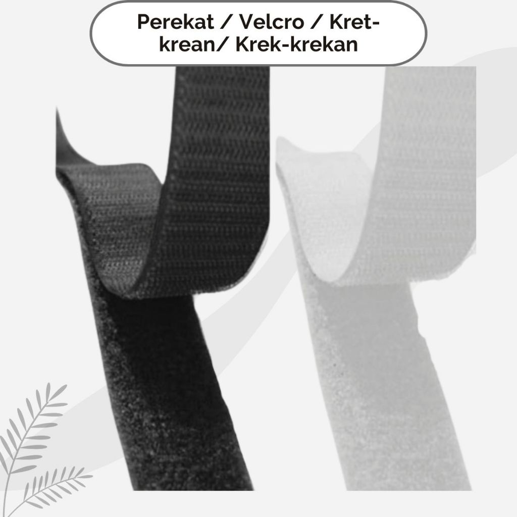 GROSIR velcro 20 Meter merk TOYAMA 1 PASANG Halus dan Kasar / Perekat kain Kualitas BAGUS / Hook and