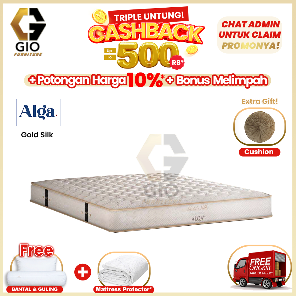 Alga Kasur Spring Bed Gold Silk Orthopedic (Hanya Kasur)