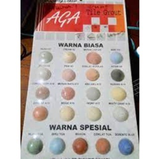 Semen Nat Keramik Oker AGA Coklat Hijau Cream Krem Putih 1 kg (A8 COKLAT MUDA)