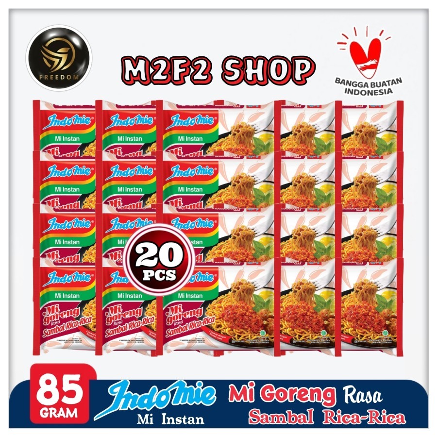 

Indomie Mie Instant Goreng Rasa Sambal Rica - Rica | Bag - 85 gr (Kemasan 20 Pcs)