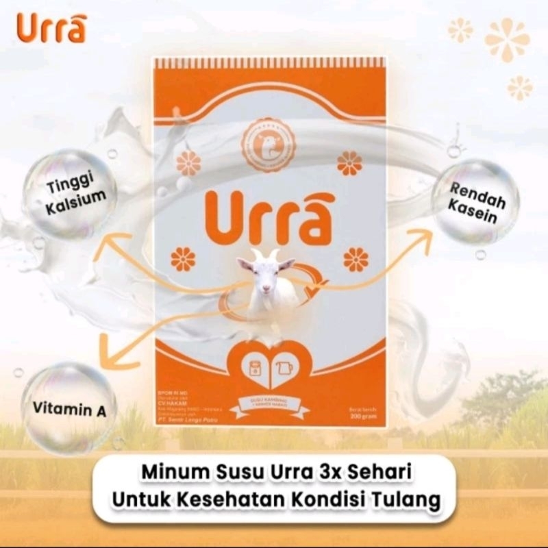 

SUSU URRA KAMBING - SUSU URRA BANDUNG - susu PENAMBAH BERAT BADAN ANAK - SUSU PENAMBAH NAFSU MAKAN DAN TINGGI ANAK 200GR - 1BOX