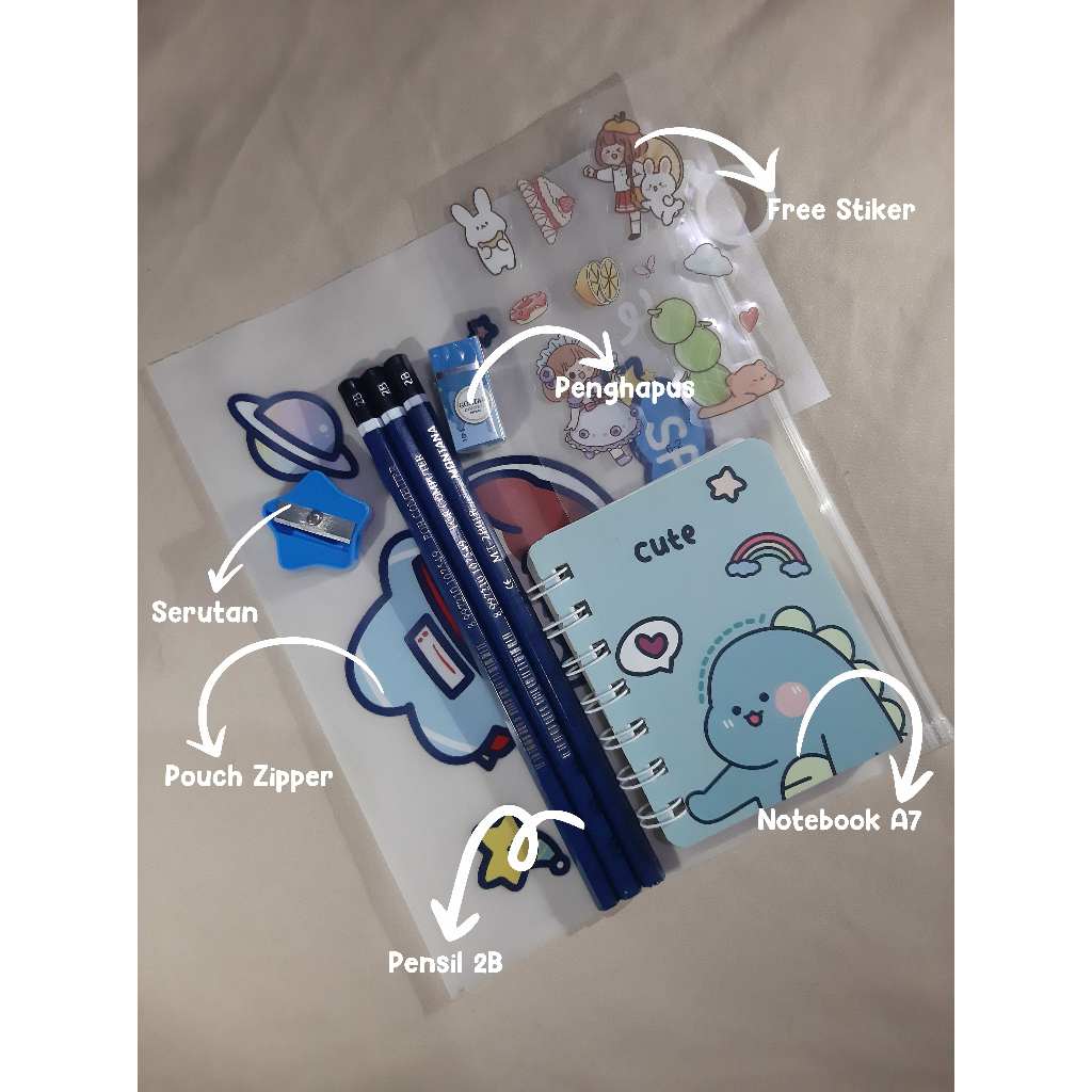 

PAKET ALAT TULIS SET ANAK 11rb / PERALATAN SEKOLAH / ALAT TULIS SET