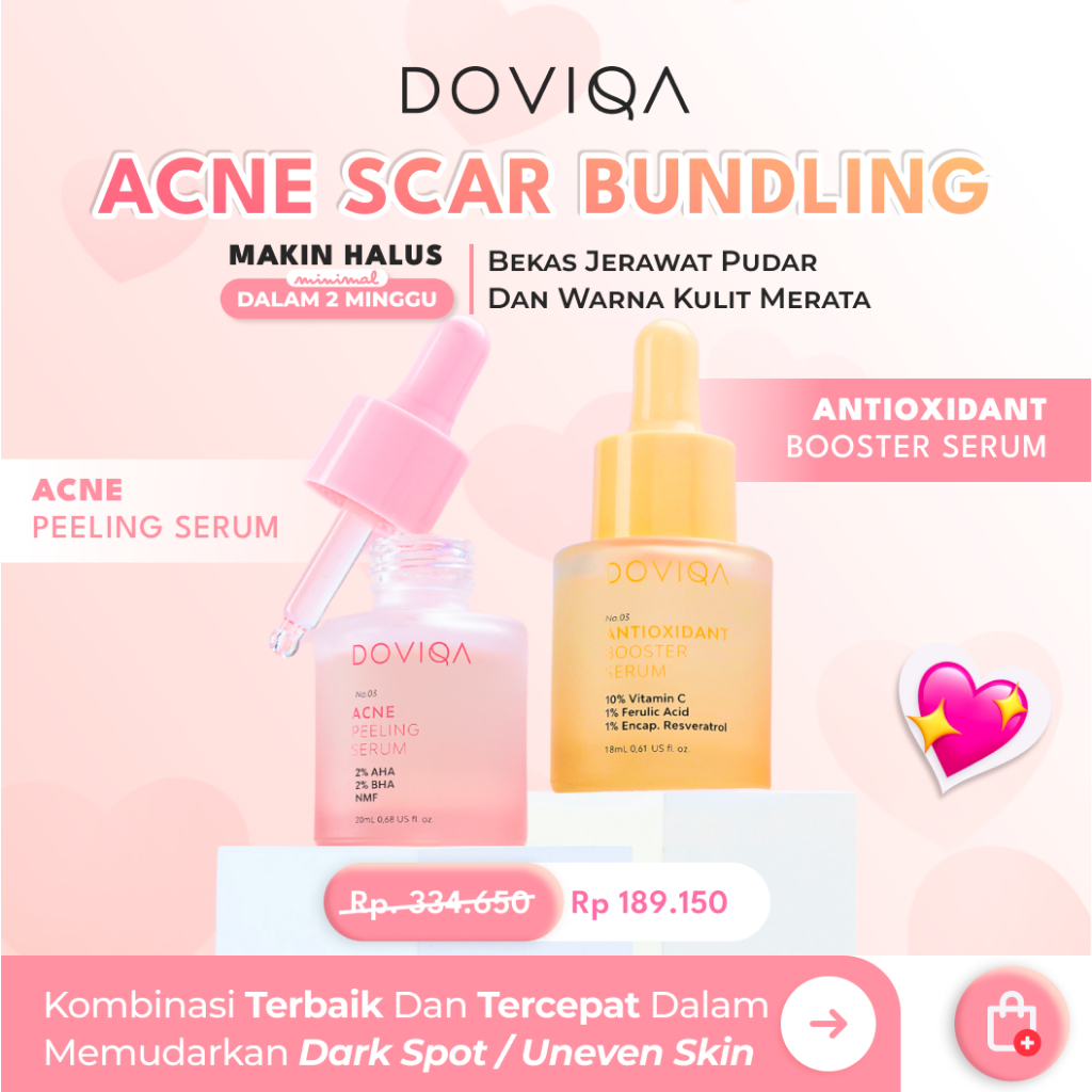 DOVIQA - Acne Scar Remova & Dark Spot Package【2PCS】 | Serum Penghilang Bekas Jerawat & Flek Hitam