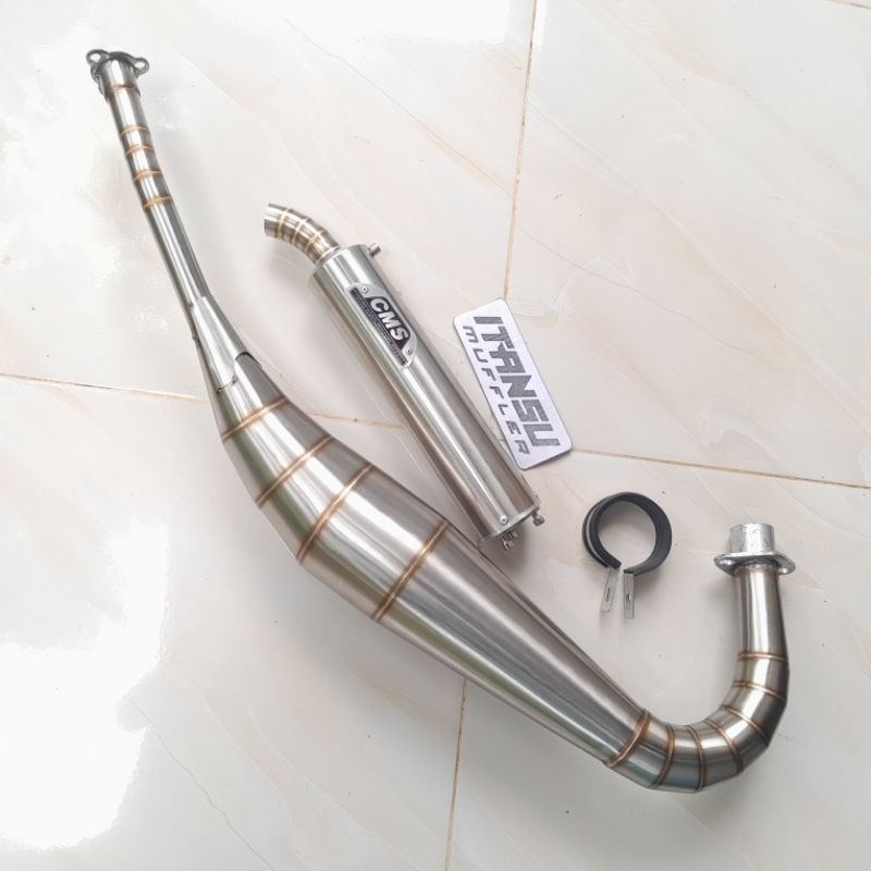 Knalpot Satria 2 Tak Satria Hiu Satria Lumba Cms Kolong Stainlis
