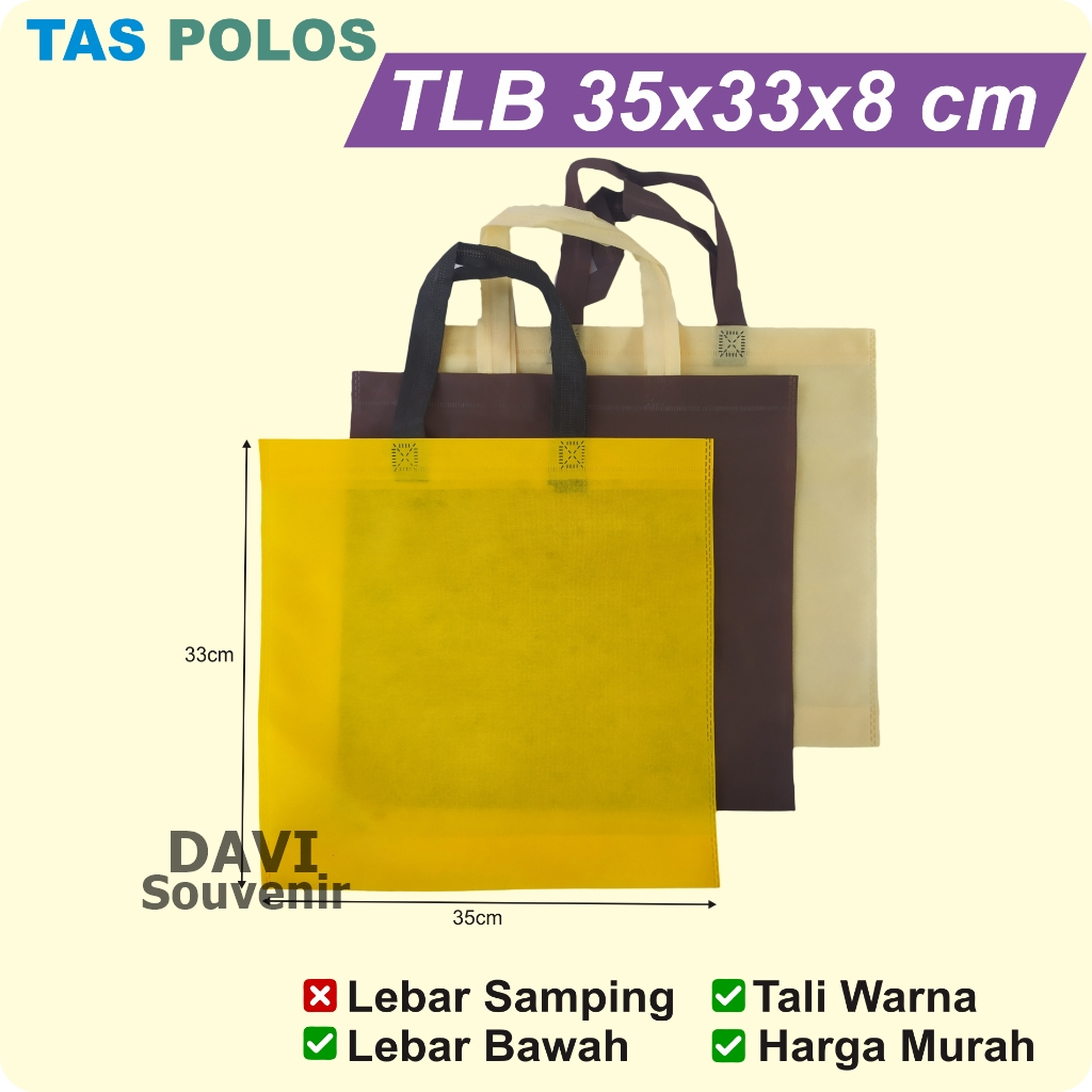 

Goodie Bag / Tas Kain / Kantong Spunbond / Tas Spunbond / Tas Souvenir Polos (35x33x8)