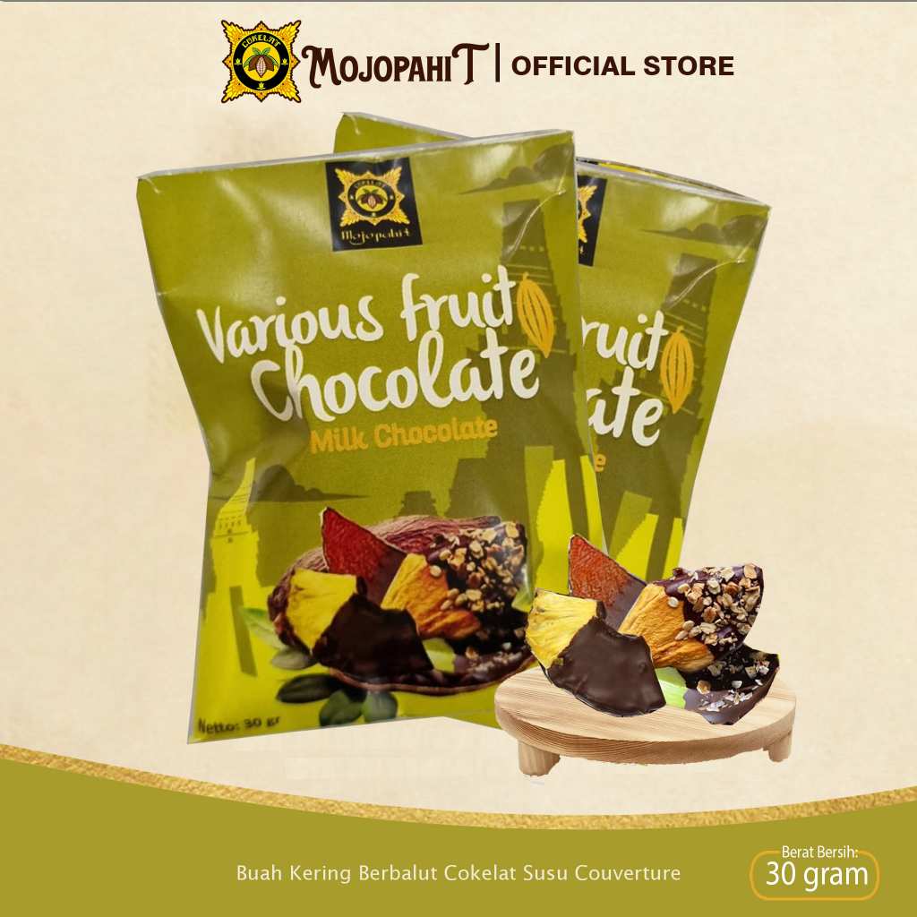 

JAJANAN COKELAT MOJOPAHIT I JAJANAN COKELAT COUVERTURE I BUAH KERING BERBALUT COKELAT COUVERTURE