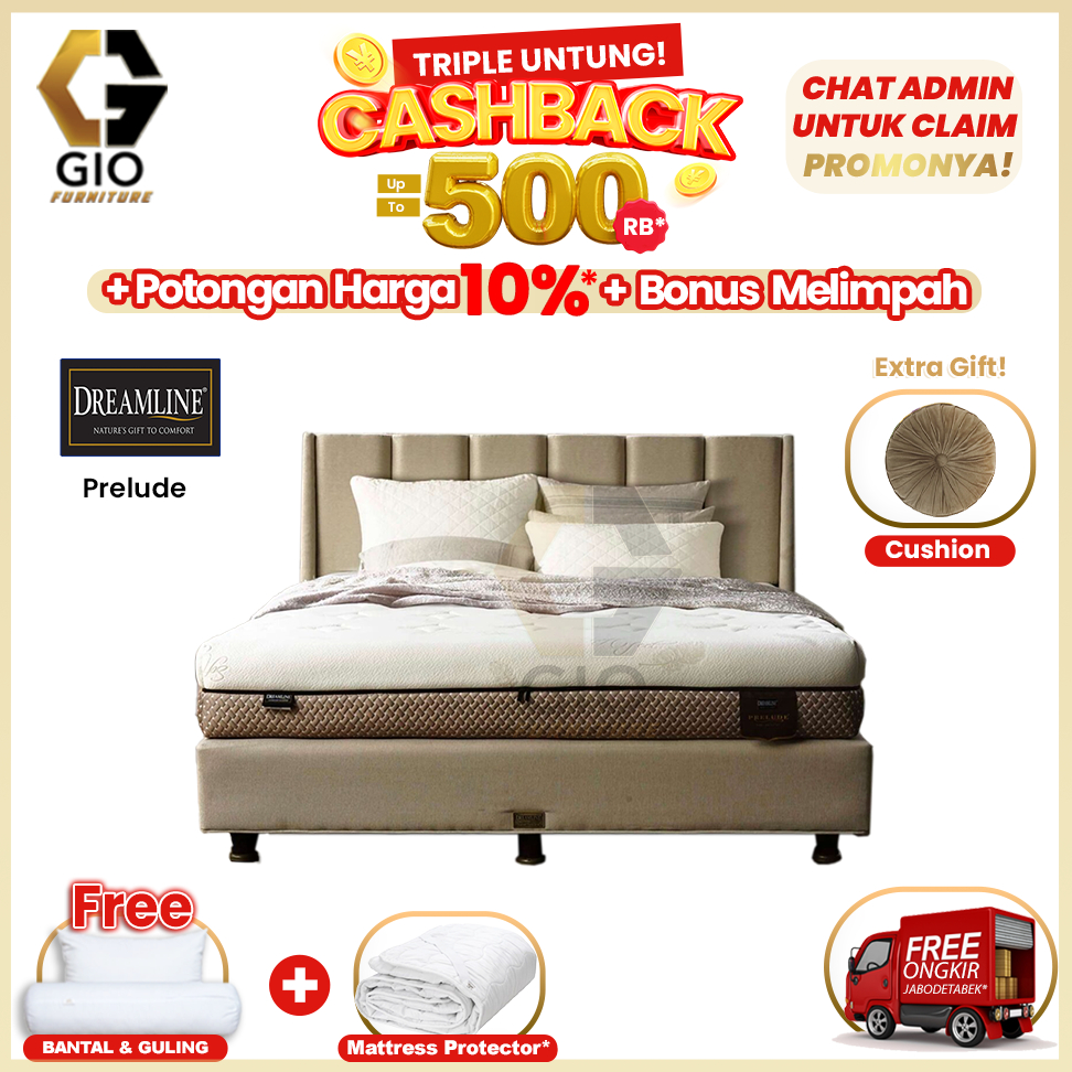 Kasur Dreamline Prelude T24 / Dreamline Springbed Prelude T24 (Full Set Mattress + Divan + Headboard