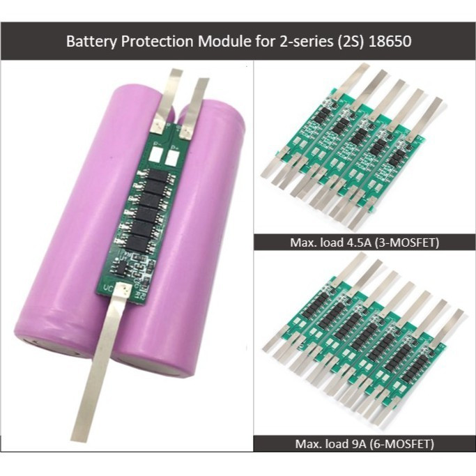 BMS Modul 2S 7.4V Pelindung Baterai 18650 Protection BMS 2S