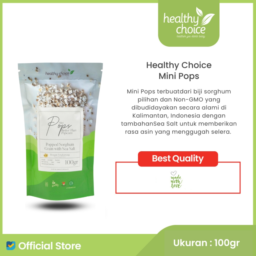 

Healthy Choice Mini Pops With Sea Salt 100 gr - Camilan Sehat