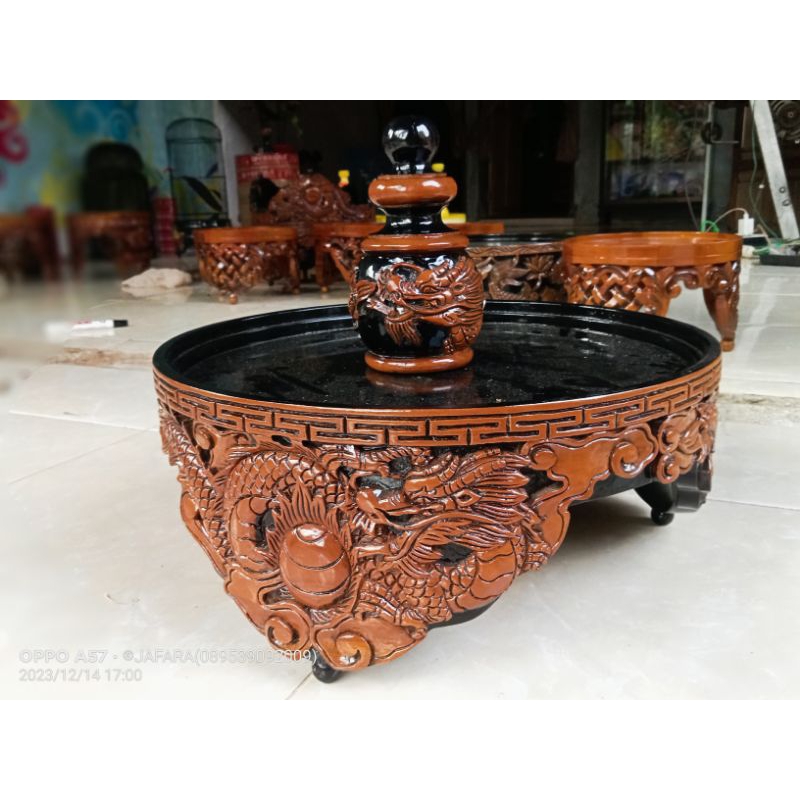 Tebok Sangkar Lovebird Motif Ukir Naga