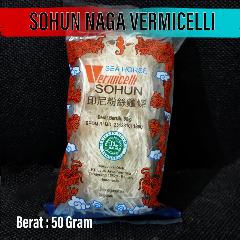 

SOHUN SOUN NAGA VERMICELLI SEA HORSE / SOUN KUDA LAUT 50 GR