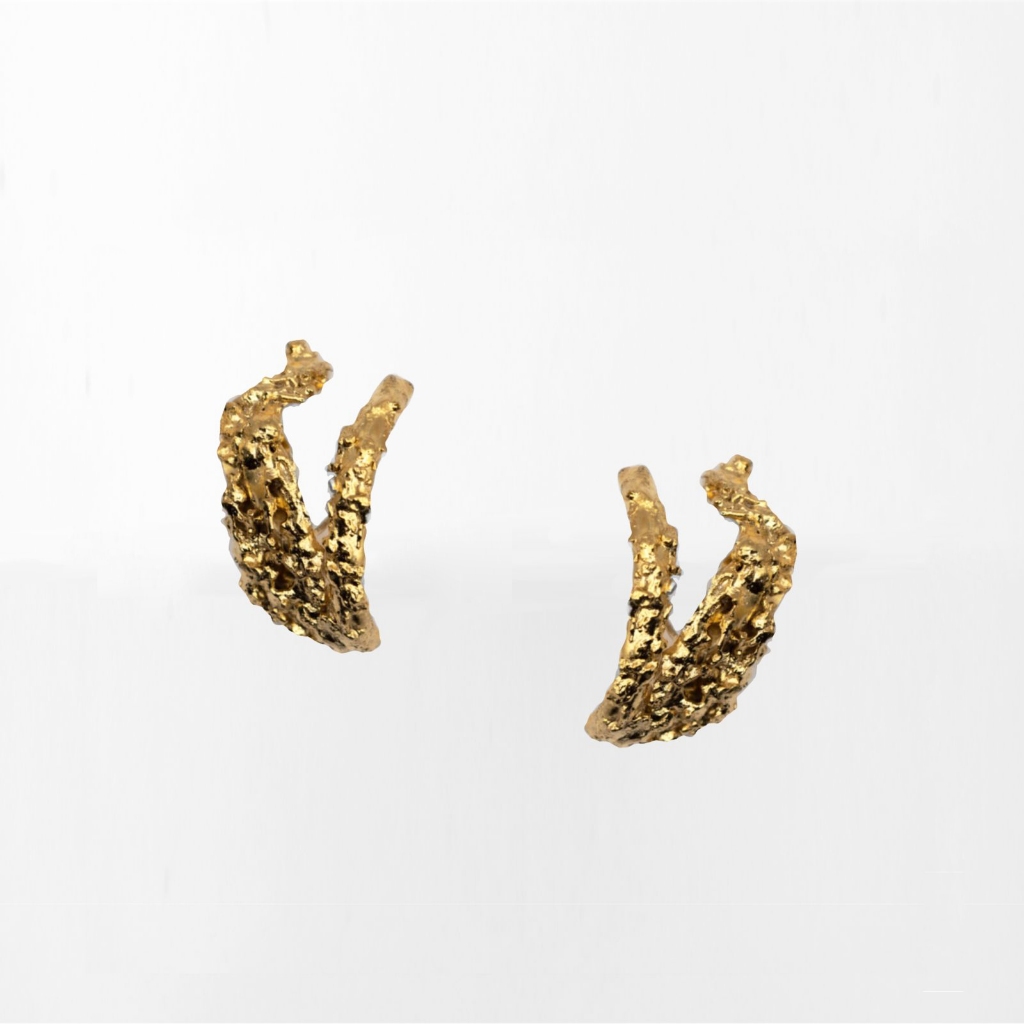 Rumme Ardati Earrings Pure Brass Coated with 24K Gold / Silver