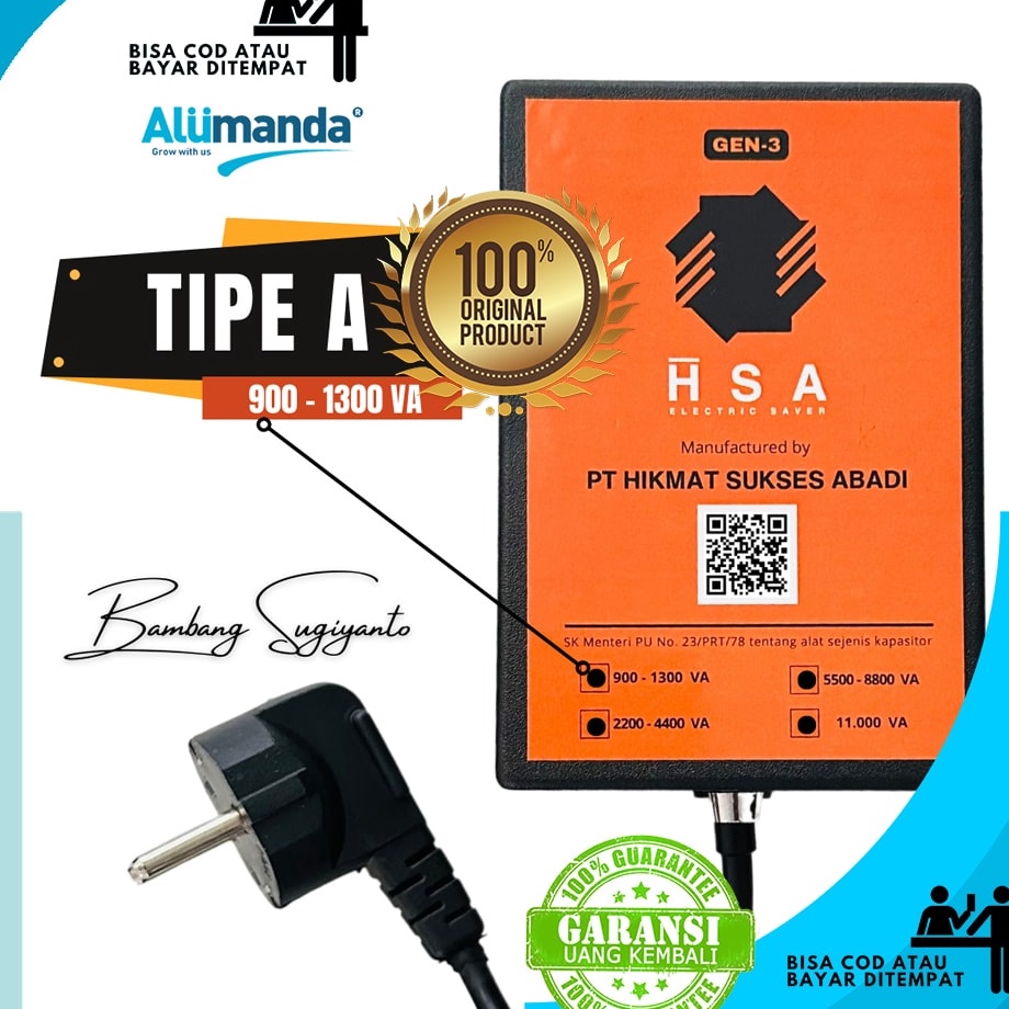 Murah banget PENGHEMAT LISTRIK TERBAIK  TERLARIS PENGHEMAT DAYA LISTRIK TIPE A 9  13 WATT ANDODA HSA
