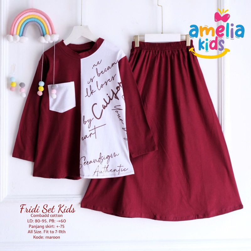 #FRIDI SET KIDS#SETELAN ROK#BY AMELIA