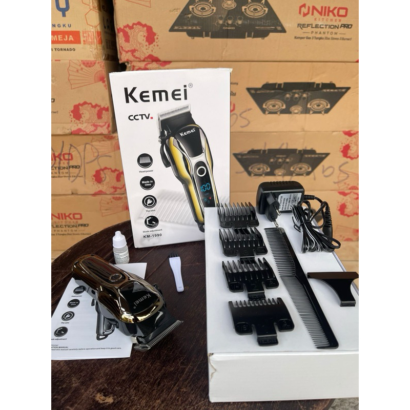 BERGAS HAIRCLIPPER CHARGE KEMEI TURBO KM-1990 CUKURAN RAMBUT