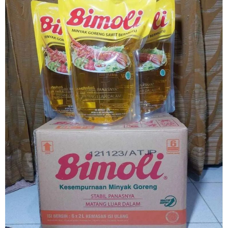 

minyak goreng Bimoli kemasan 2liter x 6pcs/dus