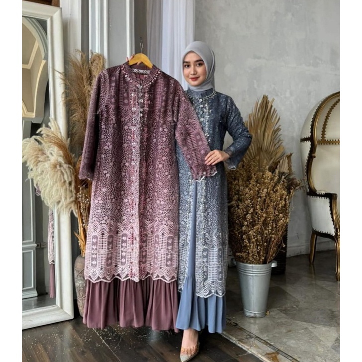 Penjualan TerbaikCOD Realpict New Produk PurnamaolshopReady best Seller quality Gaun Pesta Mewah Ais