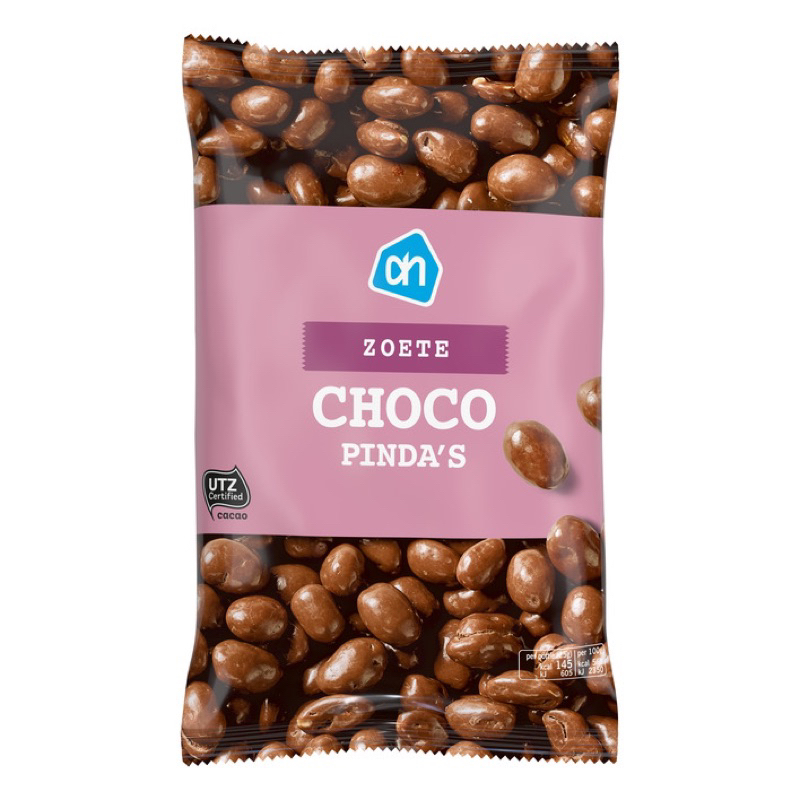 

AH Choco pinda's zoet made in Holland-Belanda