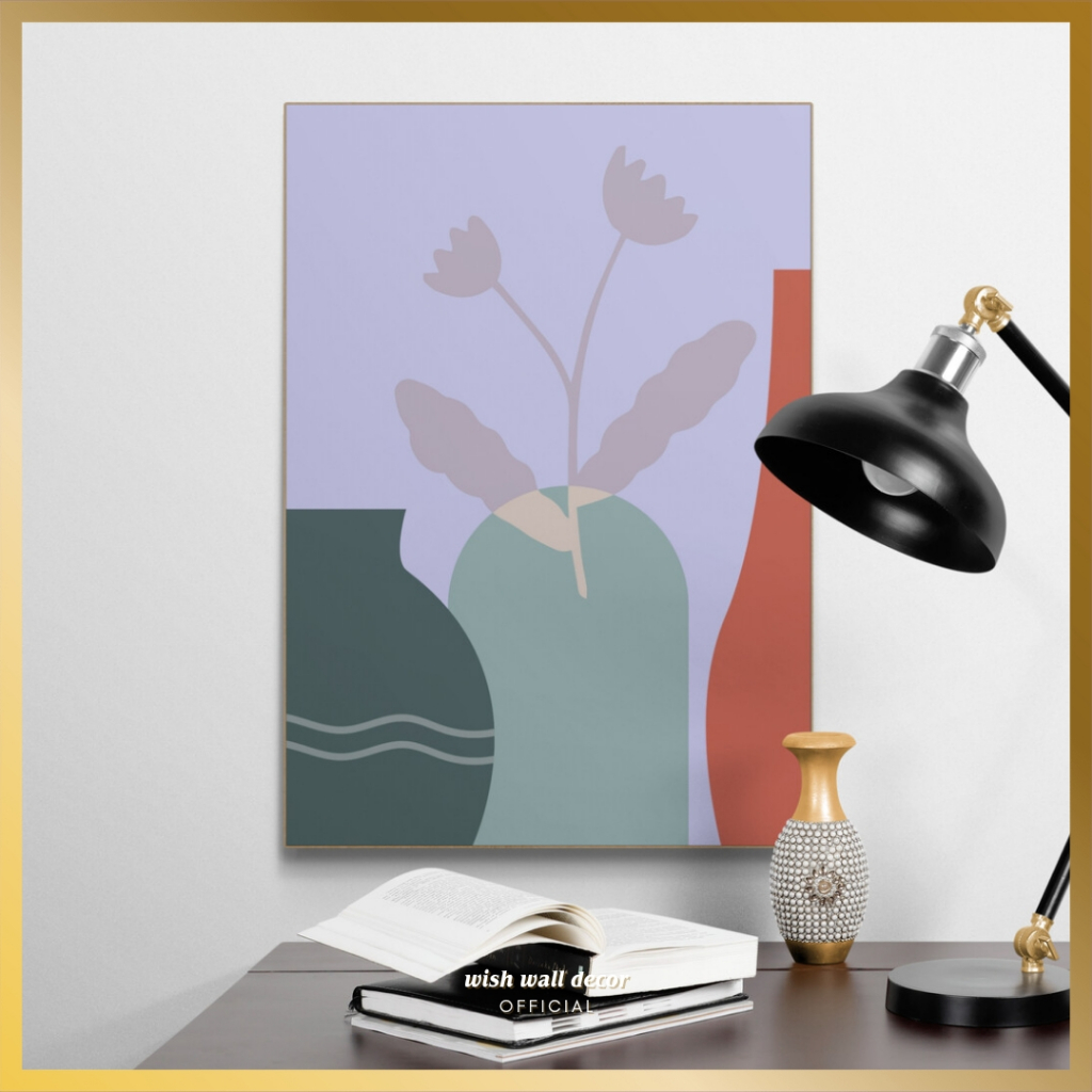 Pajangan Dinding Kamar Aesthetic 28x40 cm Hiasan Dekorasi Dinding Minimalis Biru Poster Aesthetic Ke