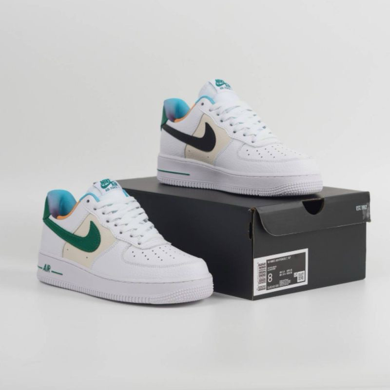 Nike Air Force 1 Low Embedded White Green Black BNIB 100% Original