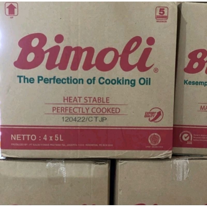 

Promo minyak goreng Bimoli 4x5 liter dus