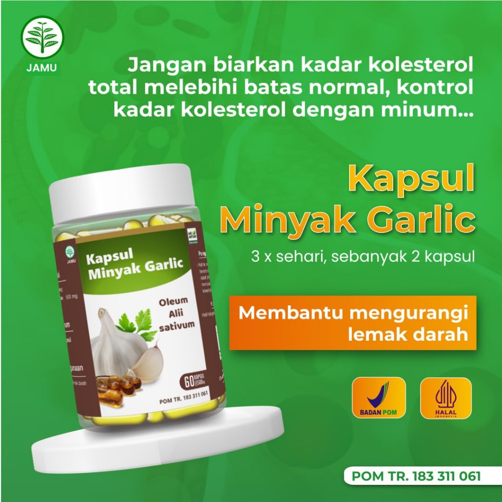 Garlic Oil Kapsul Minyak Garlic isi 60 Kapsul