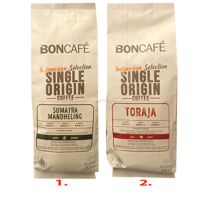 

Boncafe 200gr Sumatra Mandheling Indonesia Selection Single Toraja