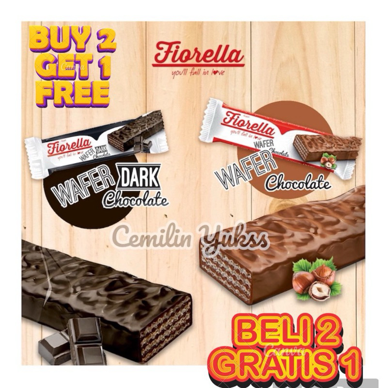 

Fiorella Chocolate Wafer 40g Eceran Coklat Wafer Turki