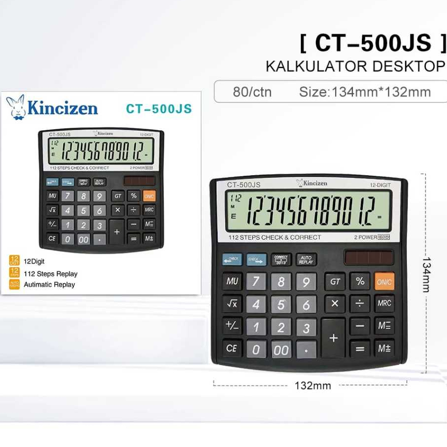 

KALKULATOR KINCIZEN CT-500JS MURAH - CALCULATOR MEJA KANTOR CT 500 JS 12 DIGIT CALCULATOR MURAH GAMPANG DIGUNAKAN