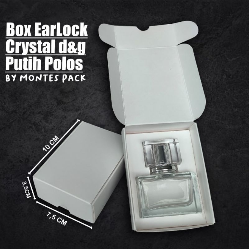 

BOX EARLOCK | untuk botol Crystal D&G | box parfum earlock Putih hitam