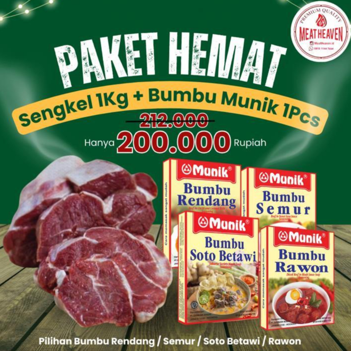 

Paket Hemat Sengkel 1kg + Bumbu Munik 1Pcs