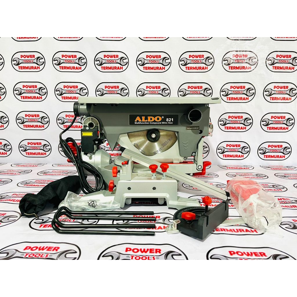 MESIN POTONG ALUMINIUM MITER SAW 8" 8 INCH + TABLE SAW 2 IN 1 ALDO 821
