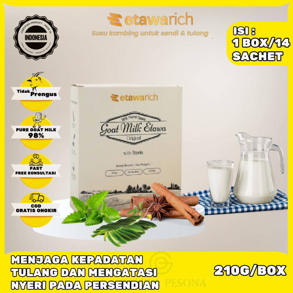 

Mengatasi Radang Sendi Nyeri Tulang Cegah Osteoporosis Etawarich Susu Kambing Etawa BPOM