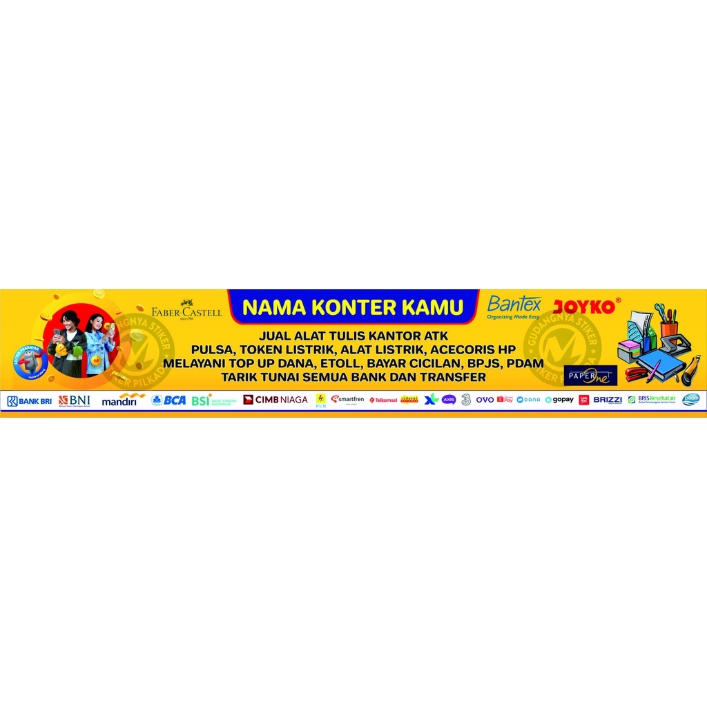 STIKER VINYL HIASAN ETALASE TOKO ATK DAN TRANSAKS* DIGITAL