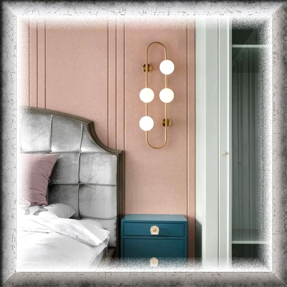 lampu hias dinding oval bola kaca putih susu modern minimalis elegan lighting living dining bath tab