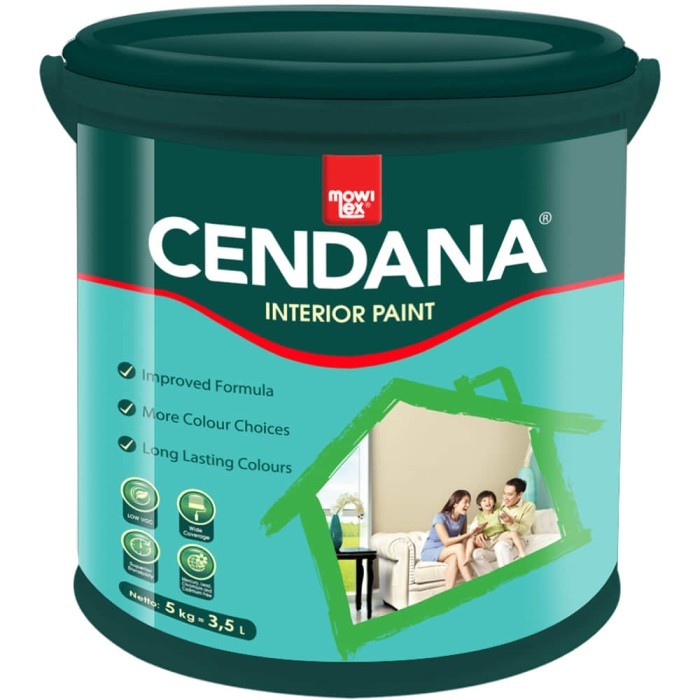 Mowilex Cendana Interior - Cat Tembok Dalam Ruangan 5 kg - Cat Dinding Murah Berkualitas