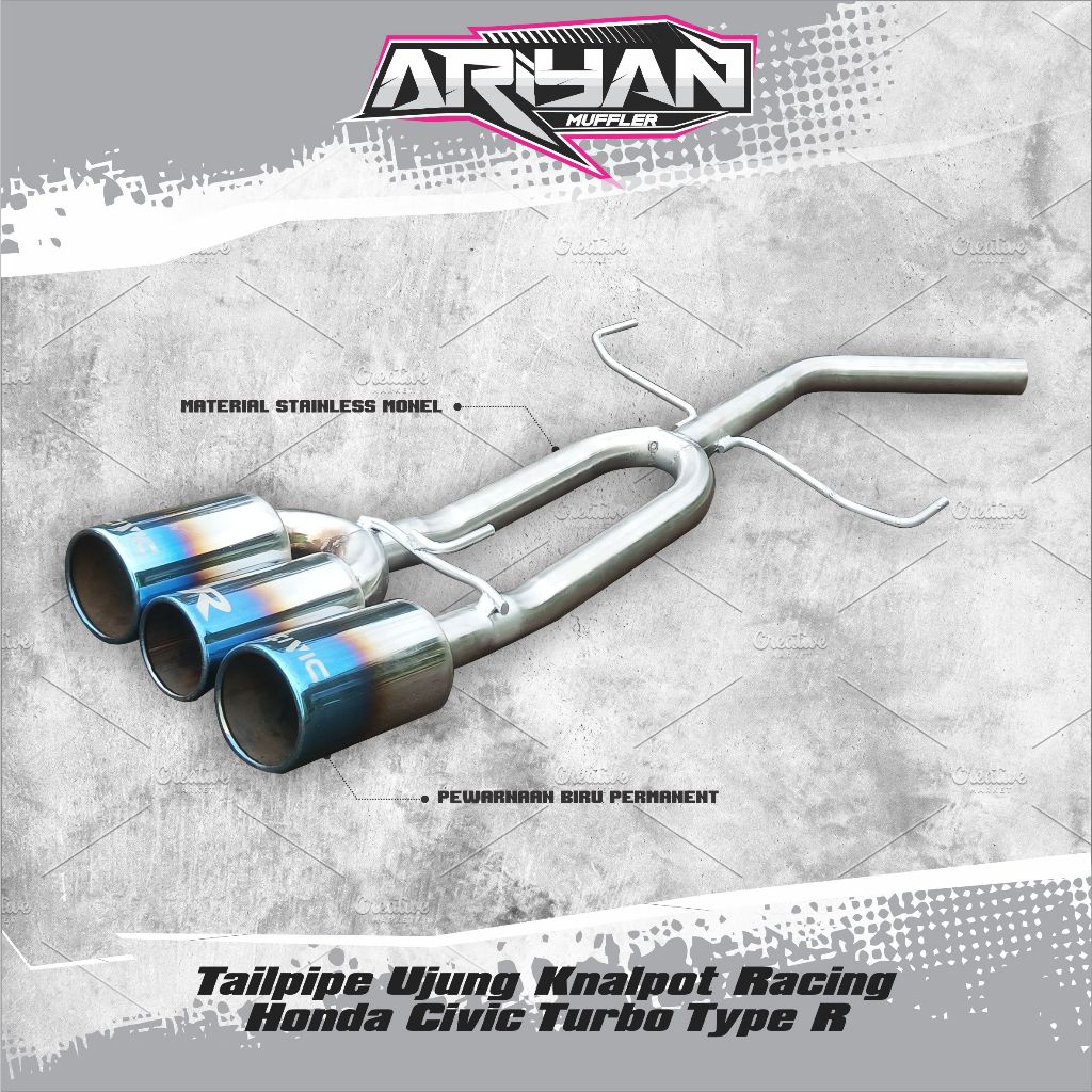 KNALPOT RACING HKS BURNTIP HONDA CIVIC TURBO