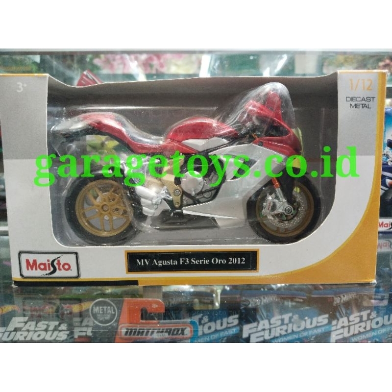 Maisto 1:12 Diecast MV Agusta F3 Serie Oro 2012