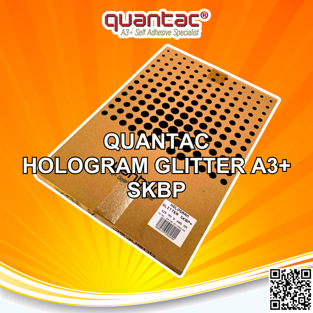 

RB Quantac Sticker Vinyl Hologram A3+ Stiker Silver Pelangi Rainbow Holographic Digital Print Laser